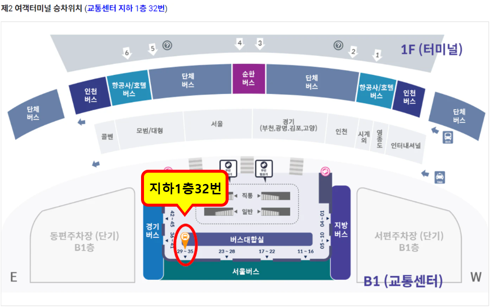 6010번 타는 곳 (인천공항)