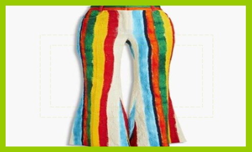 스트라이프 플레어 팬츠