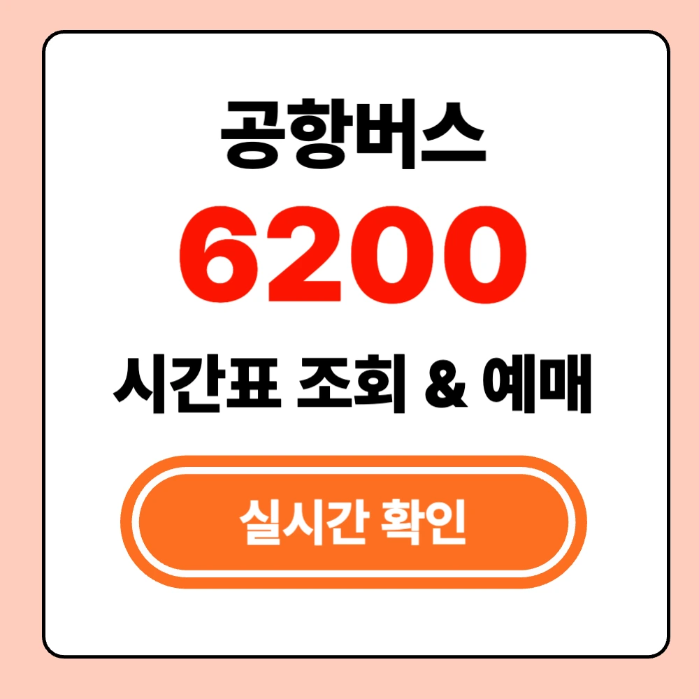 6200공항버스 시간표조회
