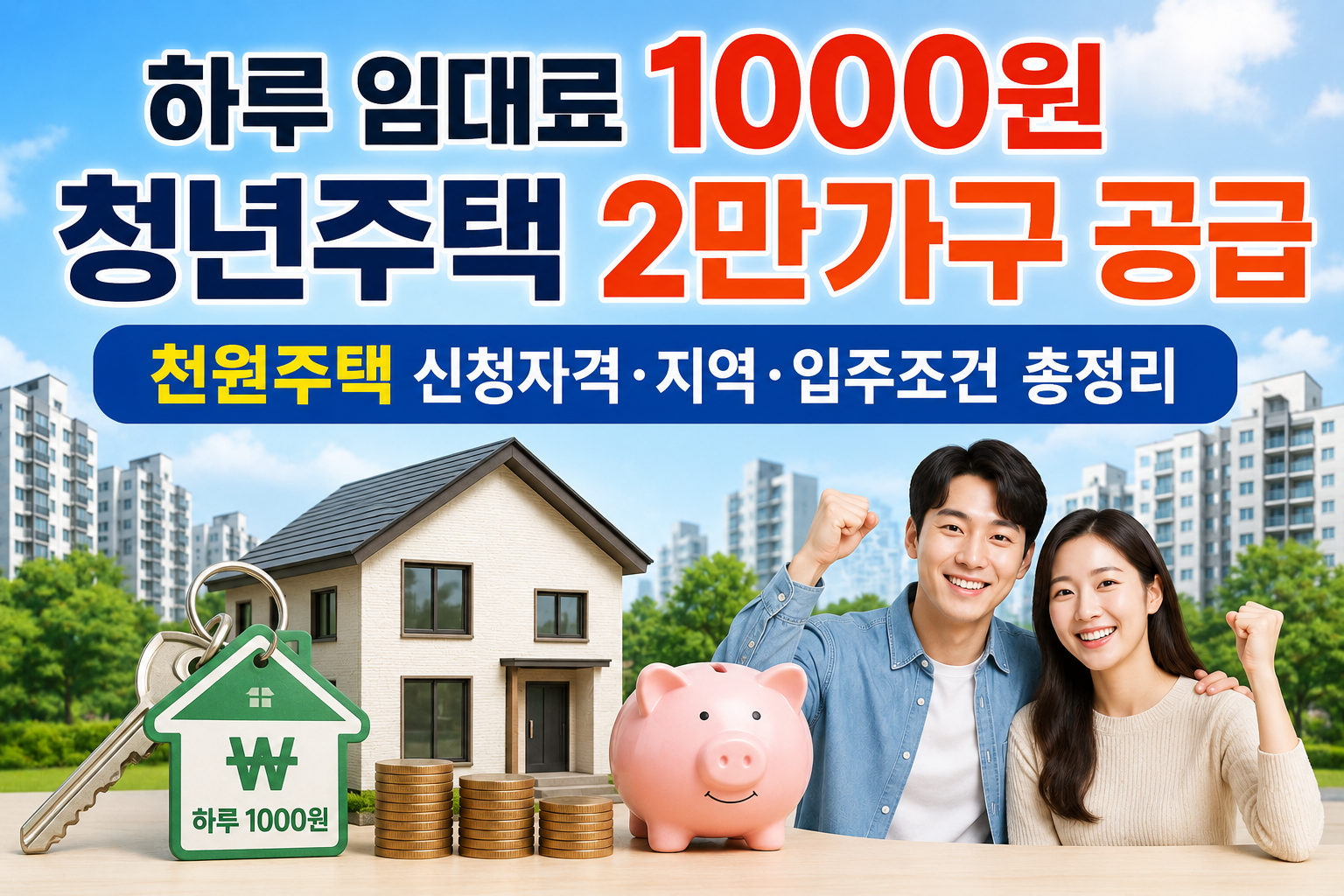 하루 임대료 1000원 청년주택 2만가구 공급&hellip;천원주택 신청자격&middot;지역&middot;입주조건 총정리 관련 사진