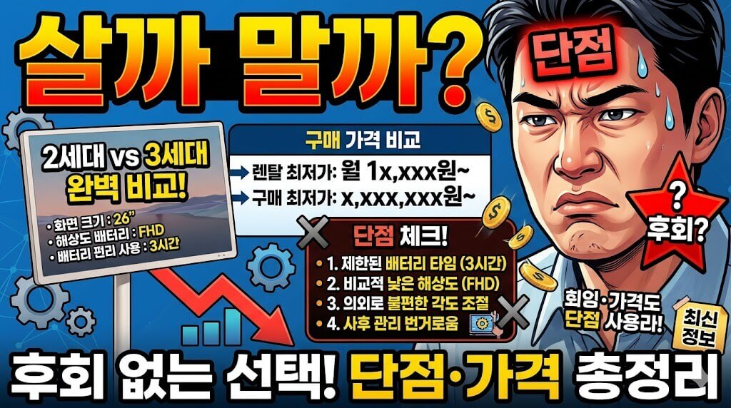살까 말까? LG 스탠바이미 렌탈 가격 비교 및 후회 없는 단점 체크