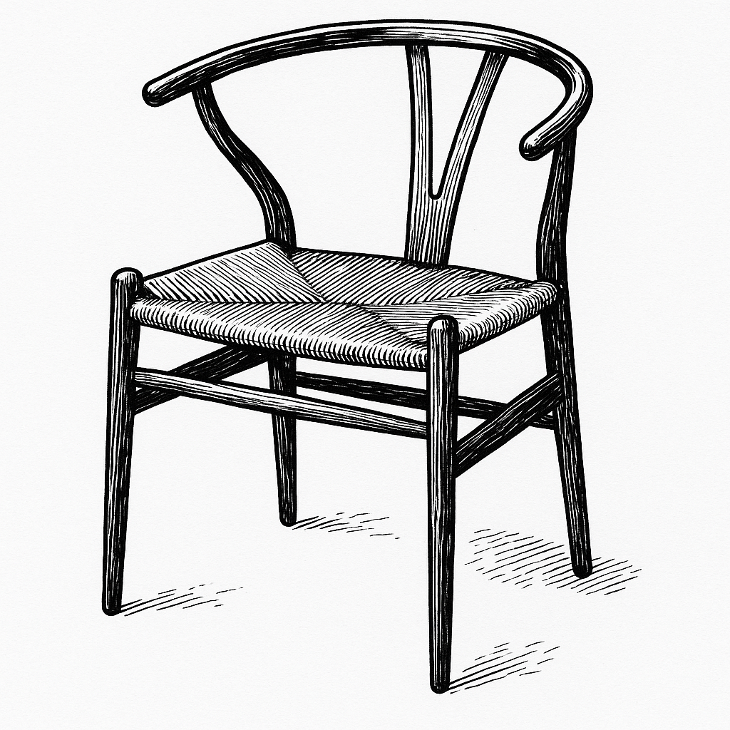 한스 웨그너의 따뜻한 미니멀리즘이 잘 표현된 위시본 체어