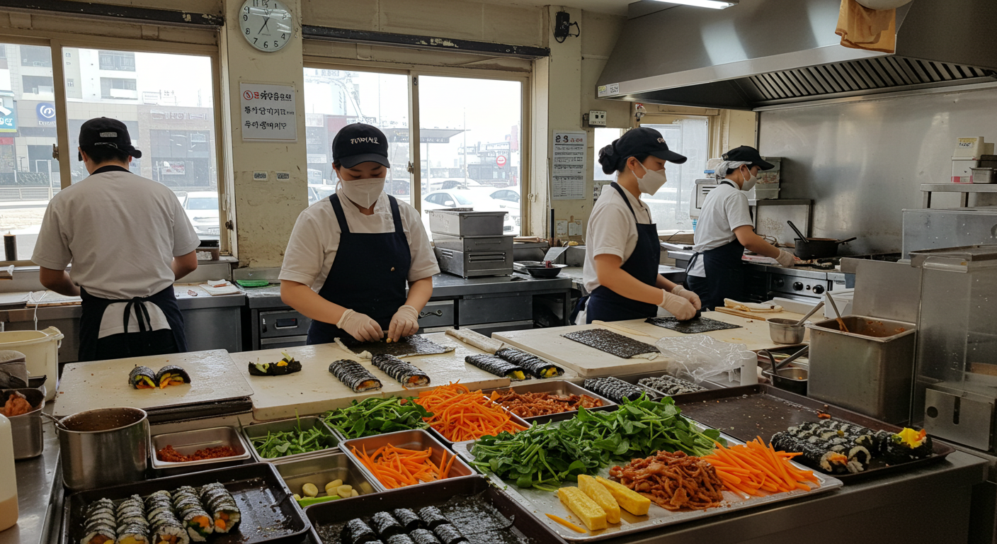 오징어김밥집 직접 가보니