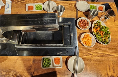 이가네양꼬치테이블세팅