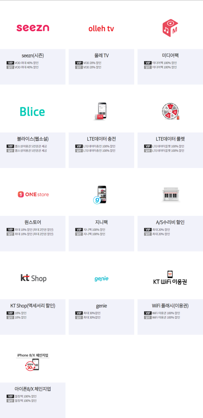통신 미디어 할인 제휴사