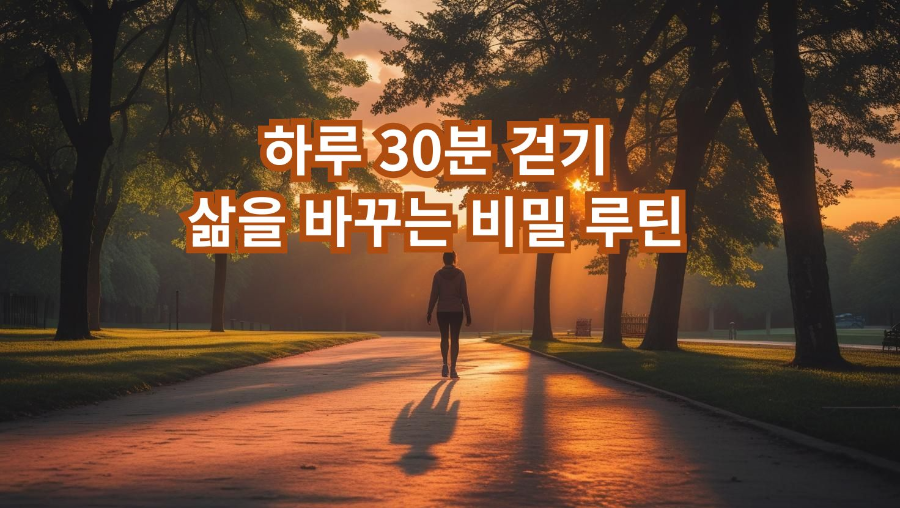 하루 30분 걷기, 삶을 바꾸는 비밀 루틴