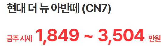 현대-아반떼-중고-시세