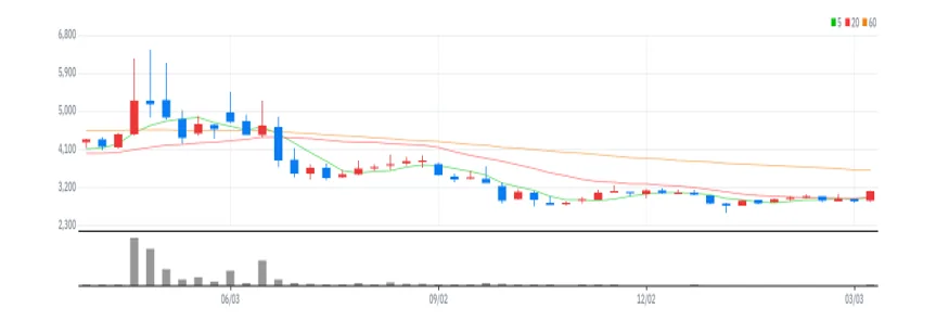 이지홀딩스 주봉