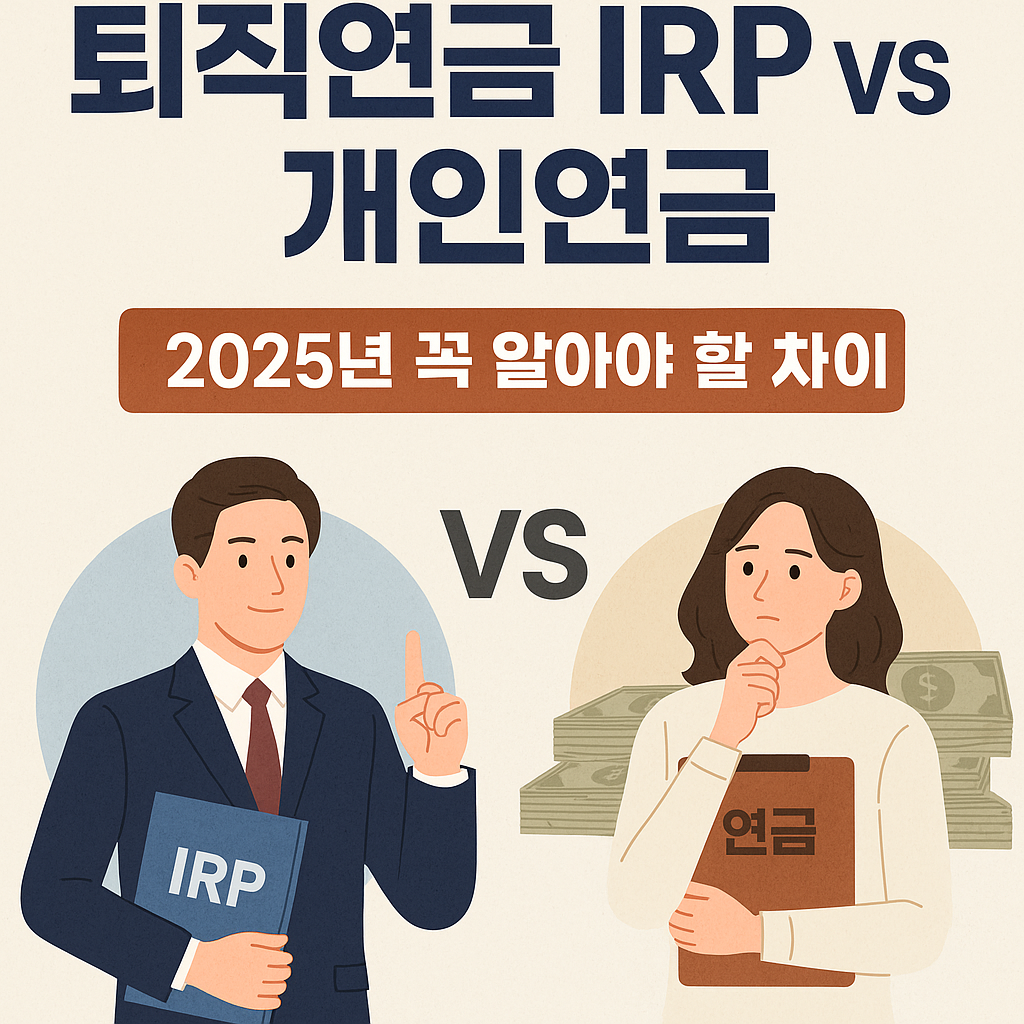 퇴직연금과 개인연금의 차이 안내 이미지