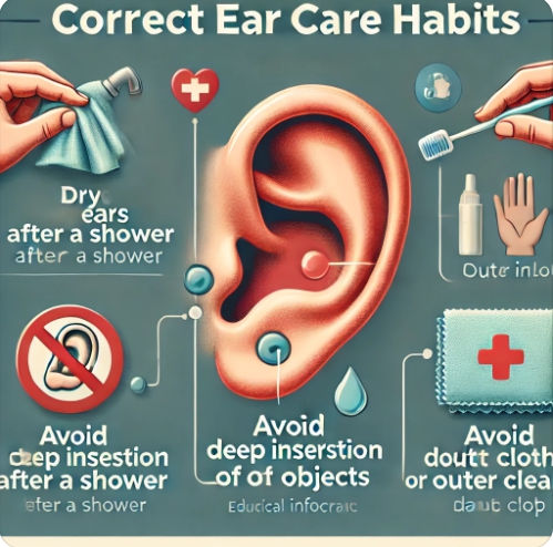 귀 관리 습관 안내 – 귀 관리 수칙 인포그래픽