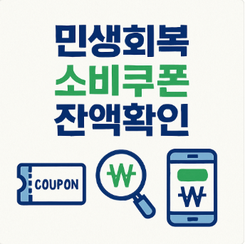 민생회복 소비쿠폰 잔액확인