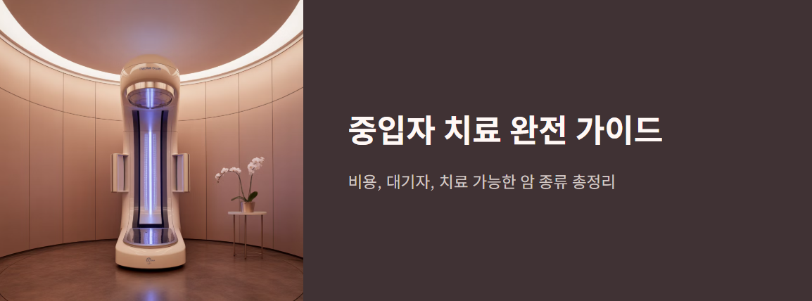 중입자 치료 비용과 대기자, 치료 가능한 암 종류 총정리