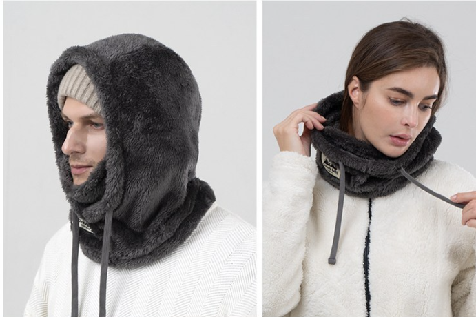 안면홍조증 예방에 좋은 겨울 넥워머 후드 방한용품