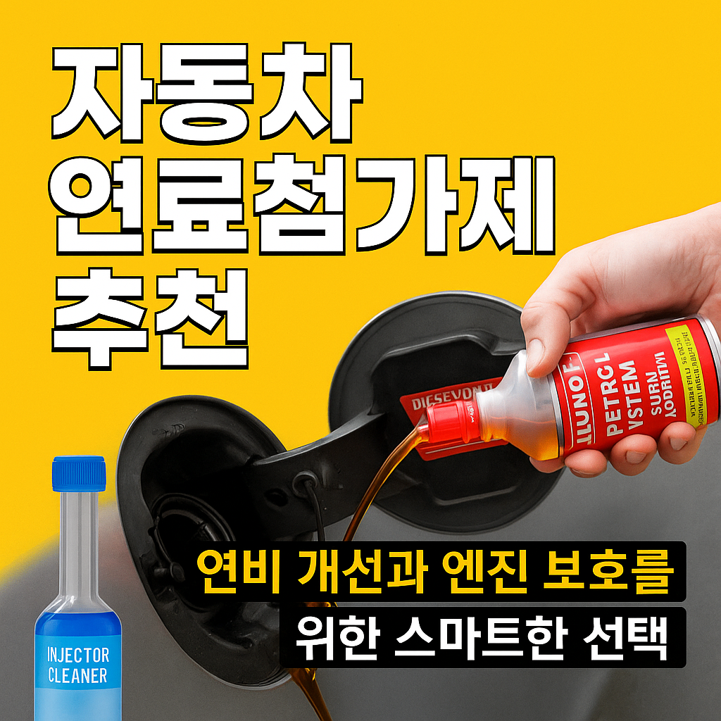 자동차 연료첨가제 주입하는 사람