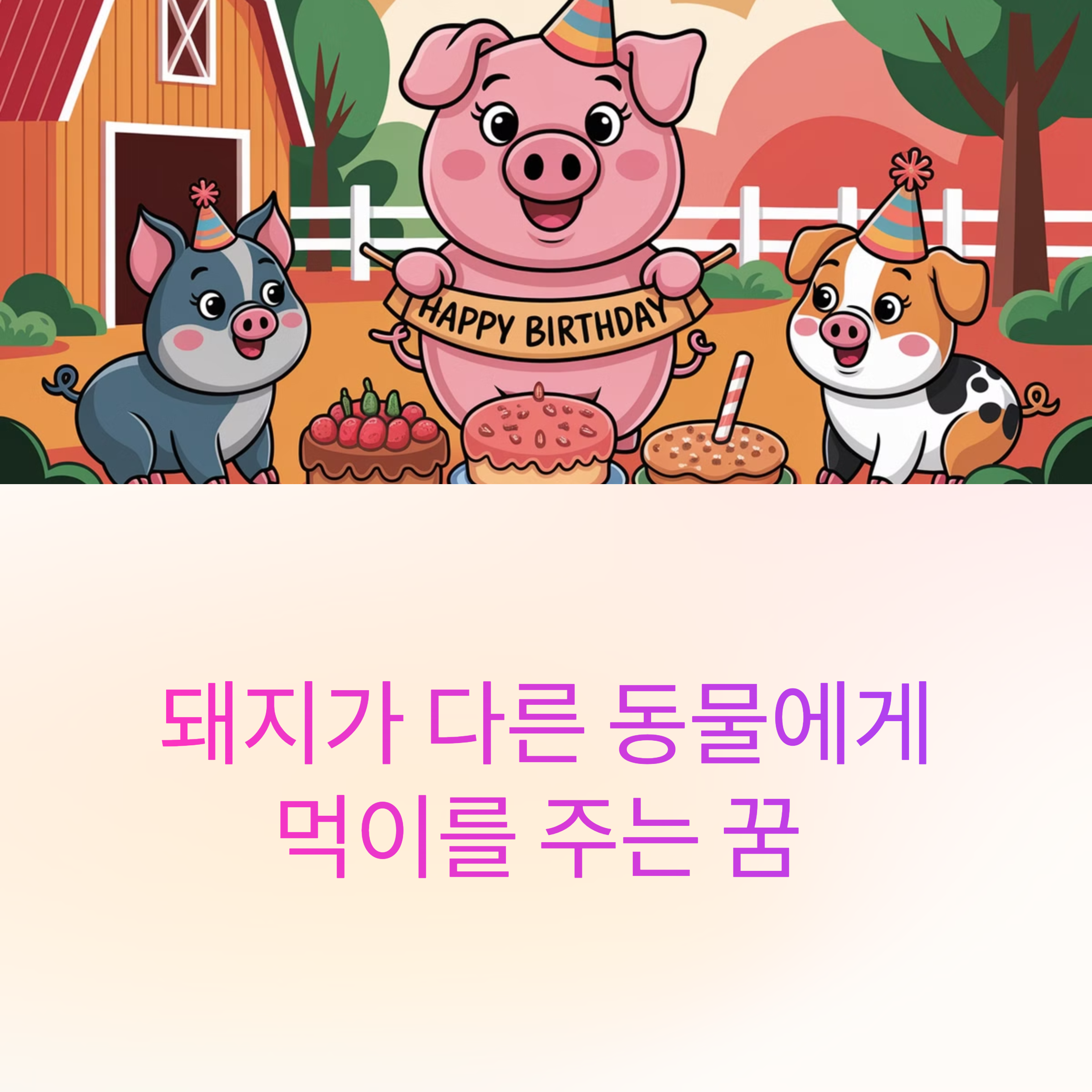 돼지가 천천히 걸어가는 꿈