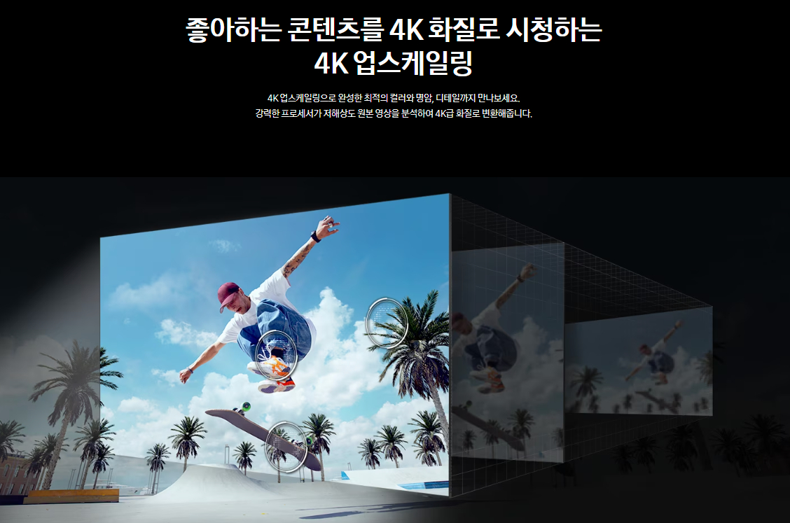 삼성전자 TV 2024 크리스탈(Crystal) UHD UD8000 138cm(55인치) 스탠드형, 풀 모션 슬림핏 벽걸이형