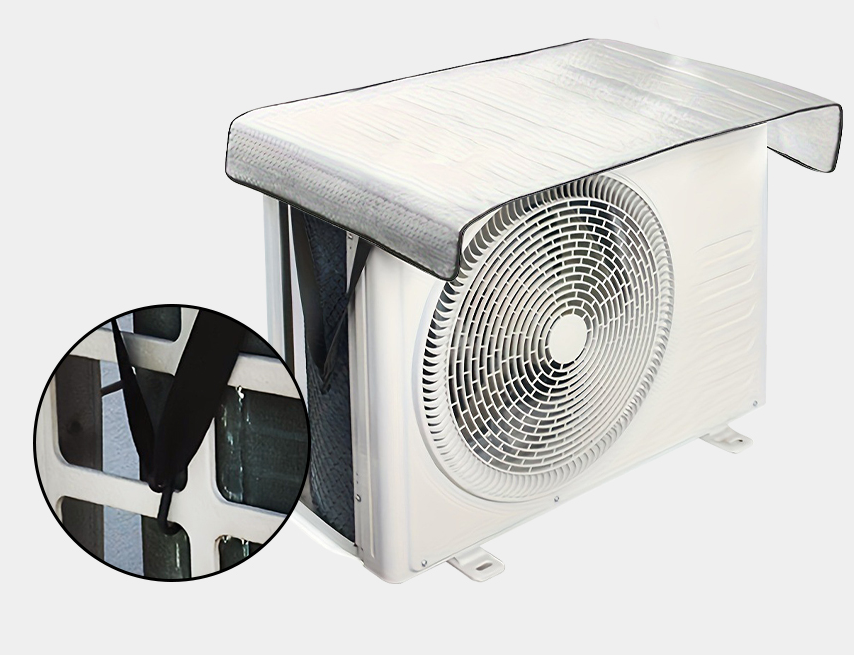 다이소 에어컨 실외기 커버 설치된 모습