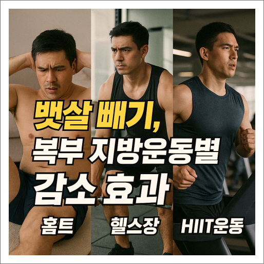 뱃살 빼기, 복부 지방 운동별 감소 효과 비교