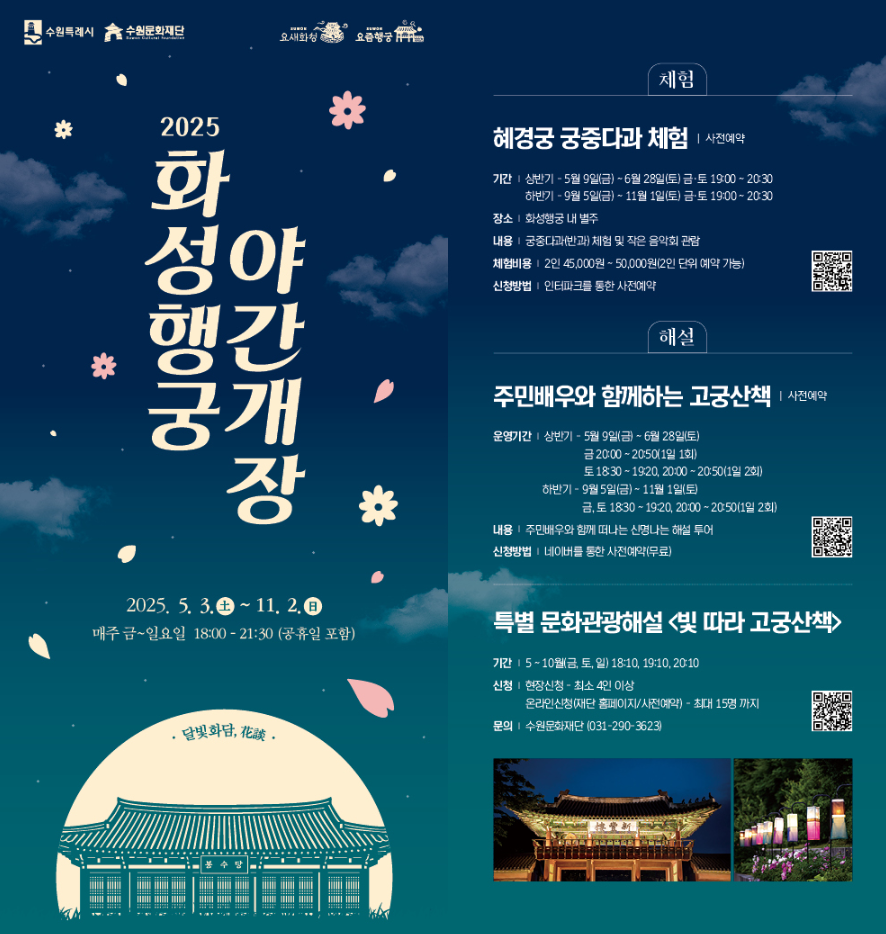 수원 화성행궁 야간개장, 밤에 더 아름다운 궁궐 산책