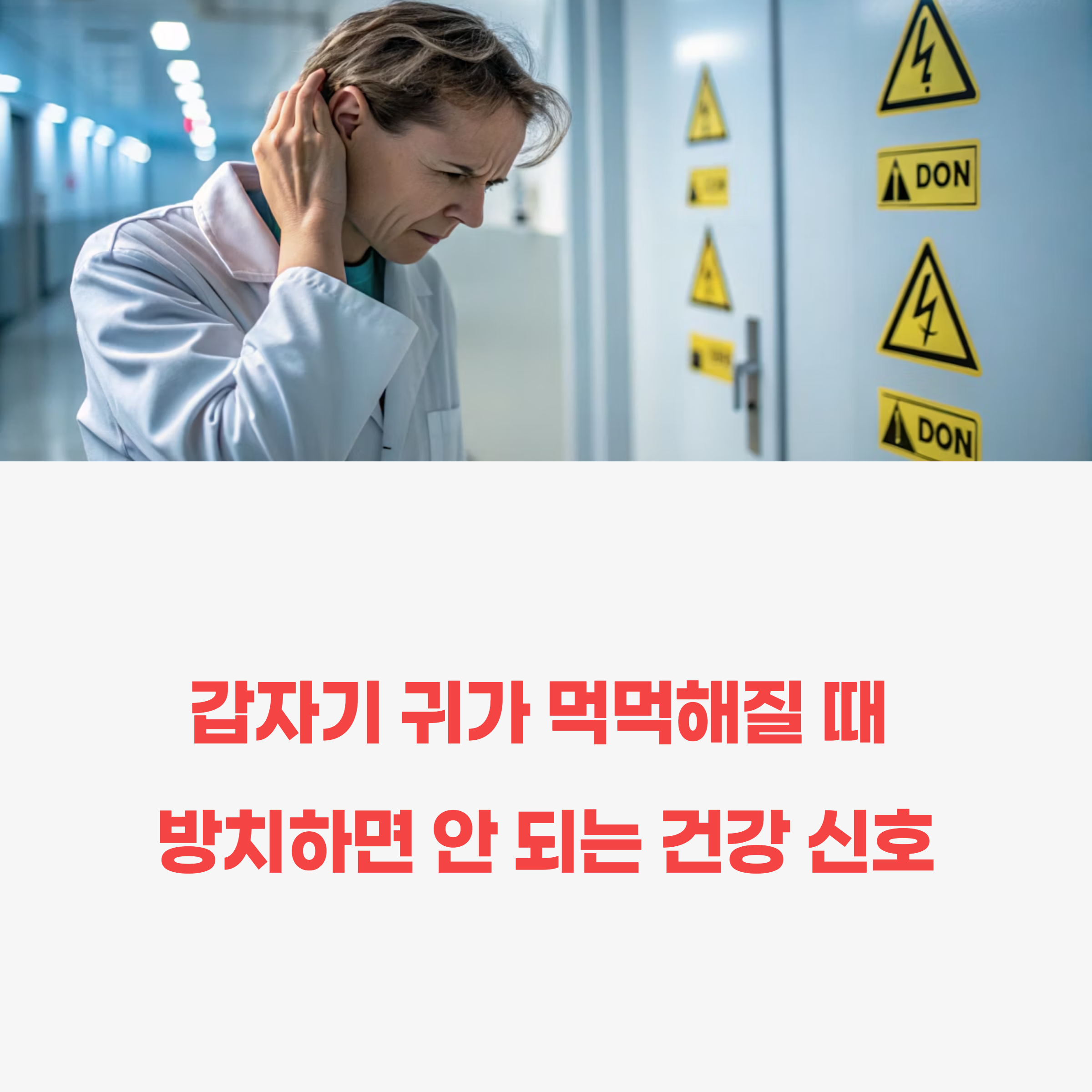 갑자기 귀가 먹먹해질 때, 방치하면 안 되는 의외의 건강 신호