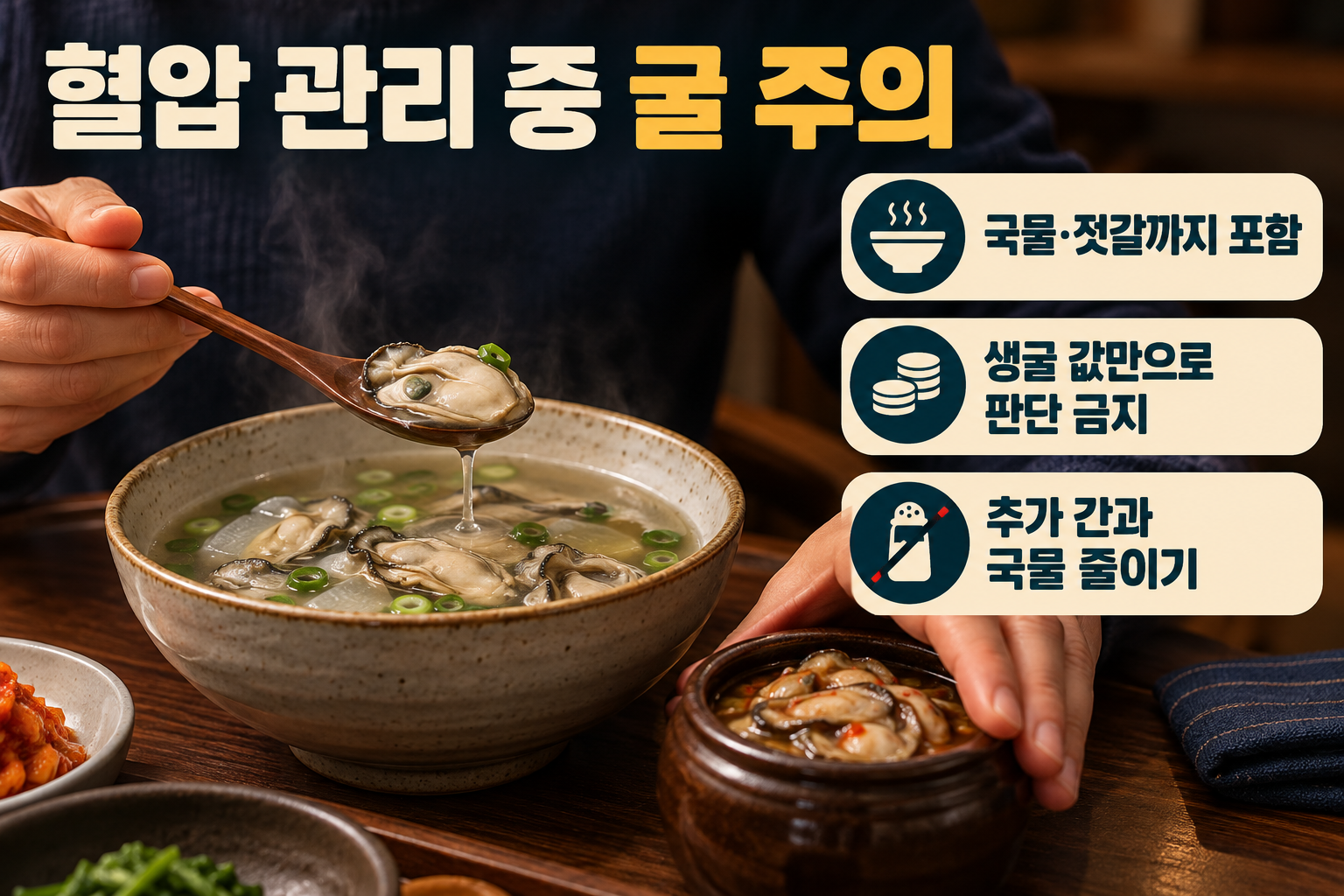 굴(석화) &middot; 굴국&middot;젓갈이 짜면 원재료 값만으로 판단하지 마세요 실사 인포그래픽