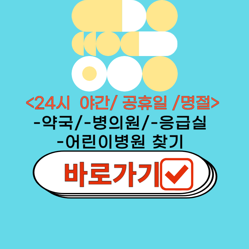 24시 야간 공휴일 명절(설날,추석) 내 주변 병의원 약국 찾기(ft. 24시 휴일지킴이,응급 의료 정보 앱 다운로드,어린이 병원 찾기,응급실)