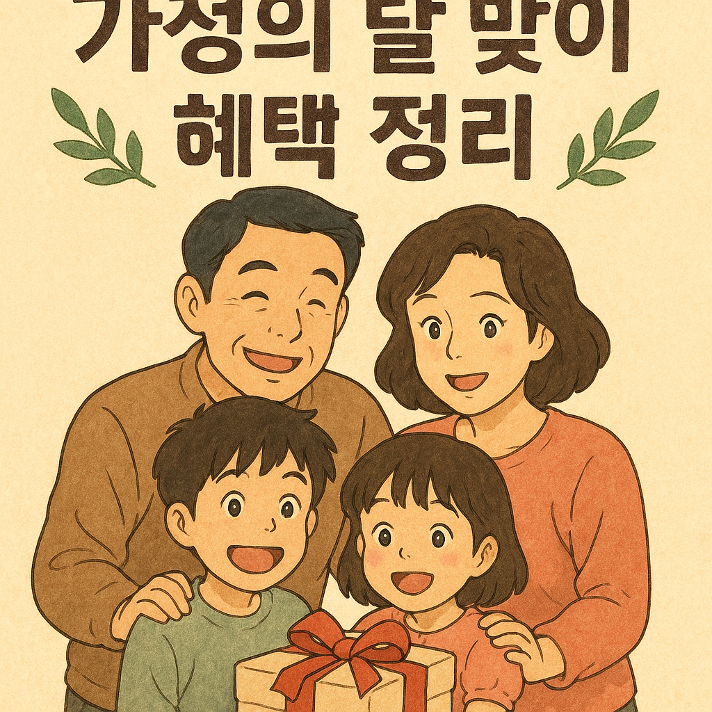 가정의 달 맞이 정부 혜택 정리 관련 이미지