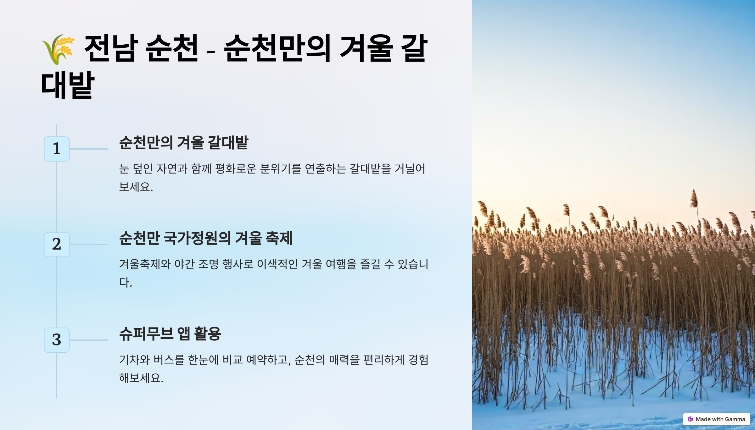 전남순천 겨울여행