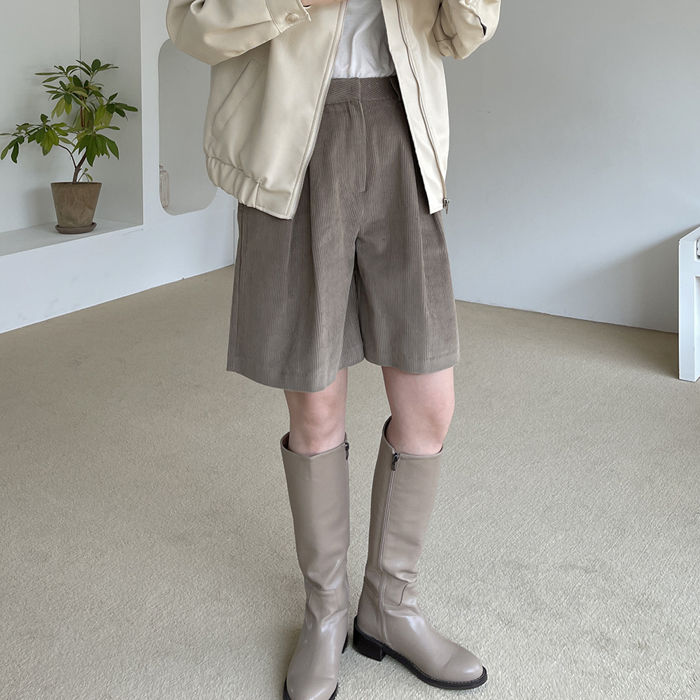 코듀로이 버뮤다 하프팬츠 하프슬랙스 골덴 반바지 (3color)