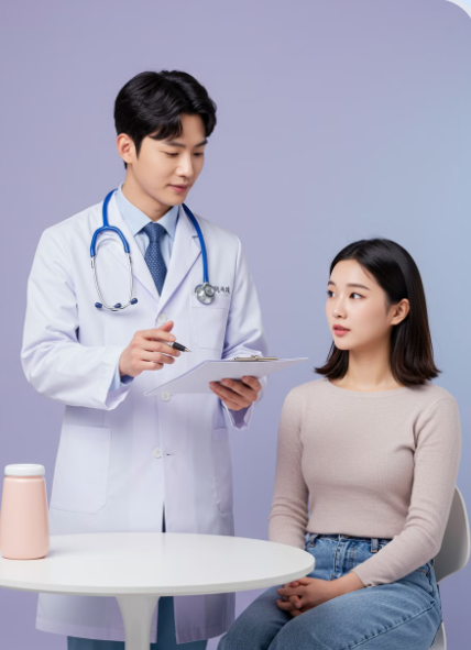 의사 상담을 받는 여성
