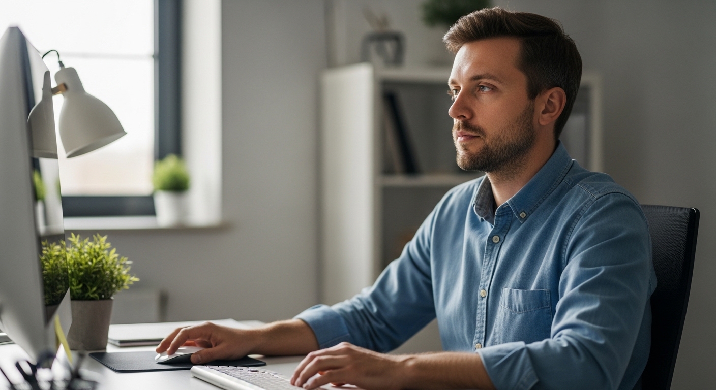 오후가 되면 눈이 침침해지는 직장인의 모습