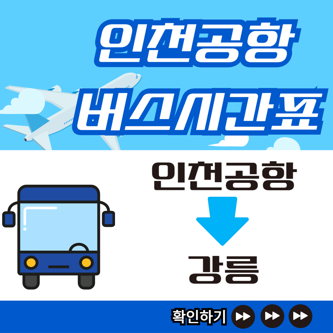 인천공항 버스시간표 강릉행 최신정보 썸네일