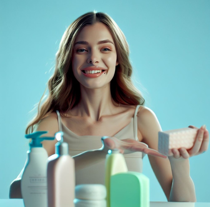 비누 광고(made by Bing)