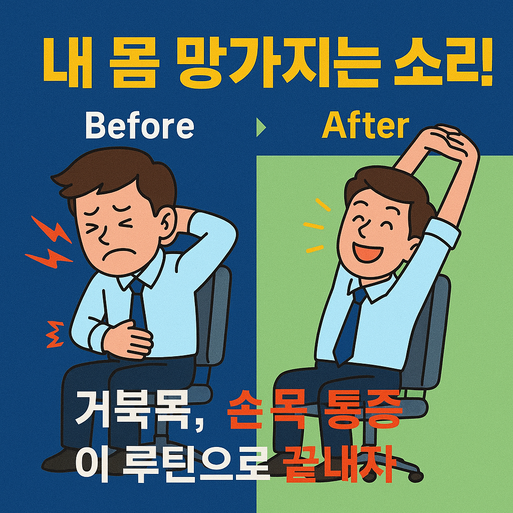 첫 출근, 첫 자취? 거북목·손목터널증후군, 이 스트레칭으로 졸업하세요
