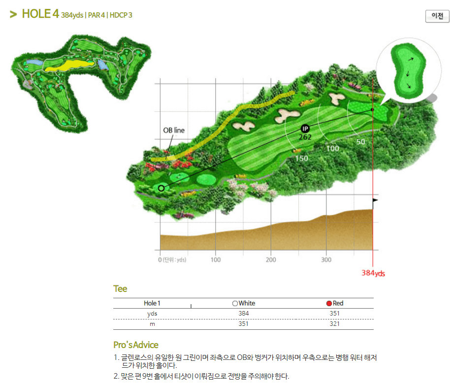 글렌로스 골프클럽 코스공략도 04