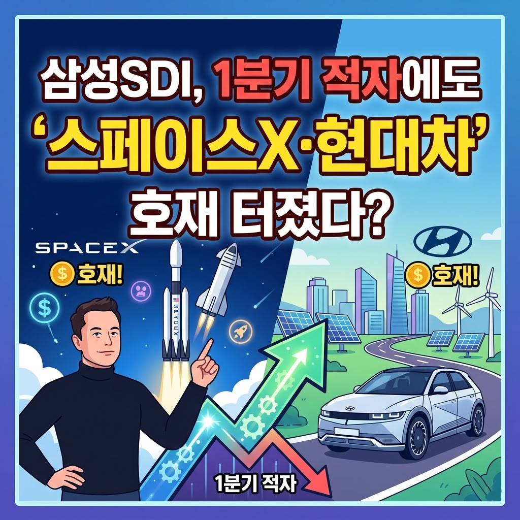 삼성SDI, 1분기 적자에도 '스페이스X&middot;현대차' 호재 터졌다?
