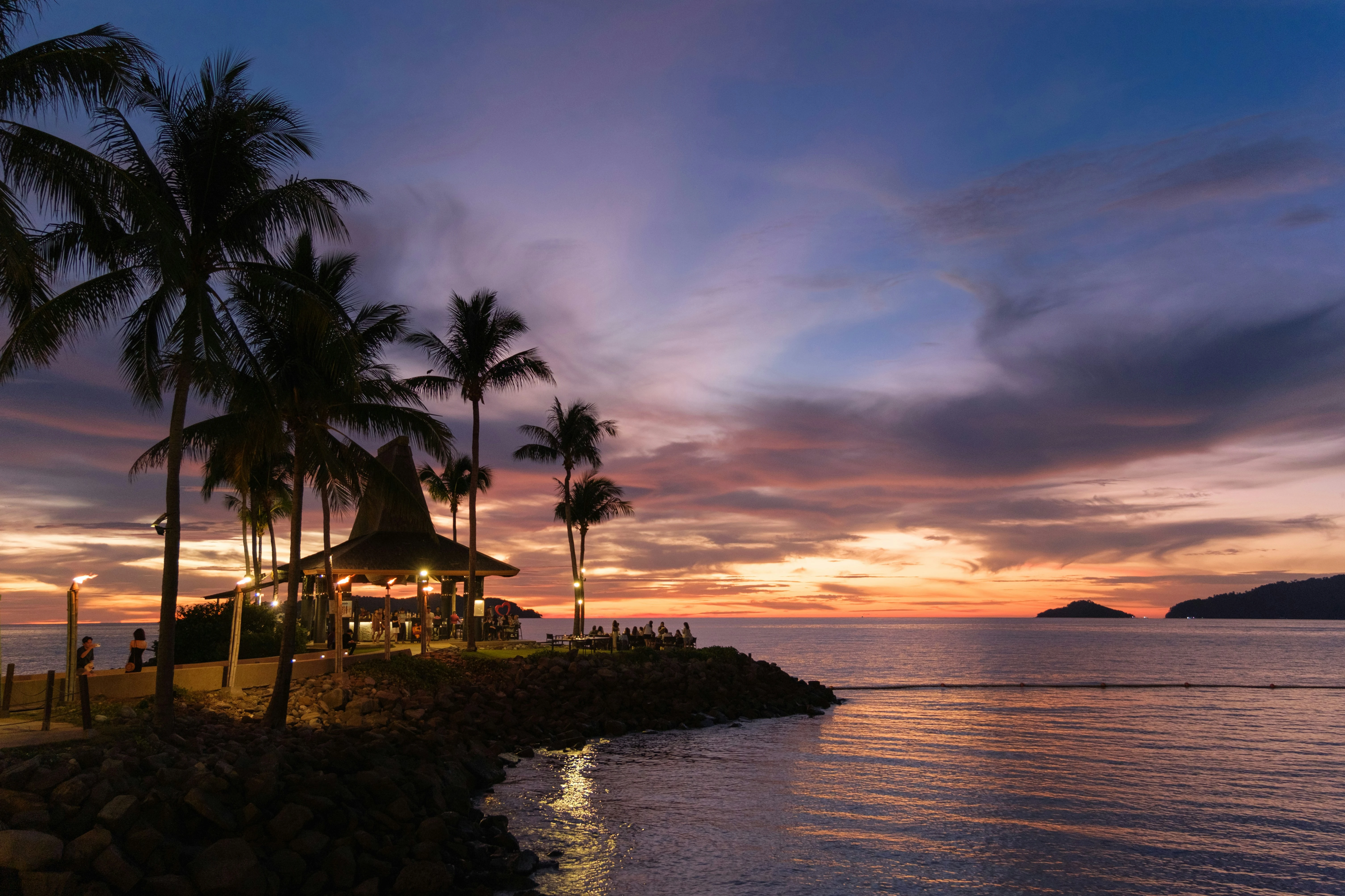 코타키나발루 저녁노을 모습