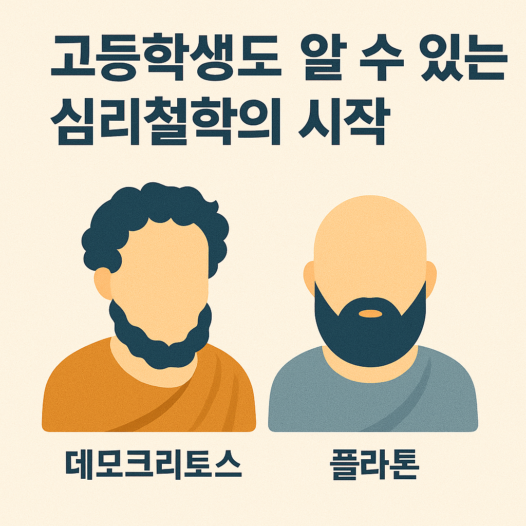 고등학생도 알 수 있는 심리철학의 시작 (데모크리토스, 플라톤)에 관한 사진