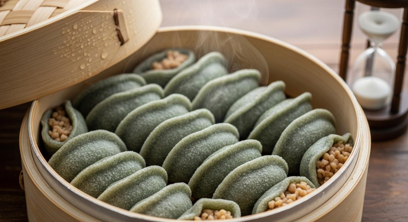 모시송편 찌는 시간