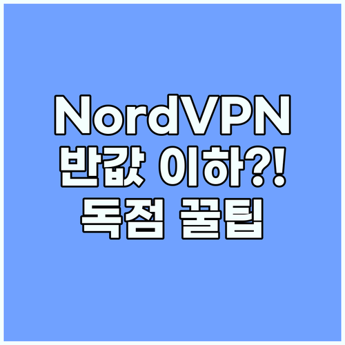 NordVPN 유료 서비스를 반값 이..