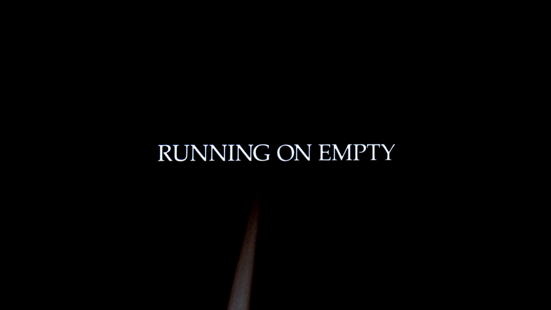 RUNNING ON EMPTY