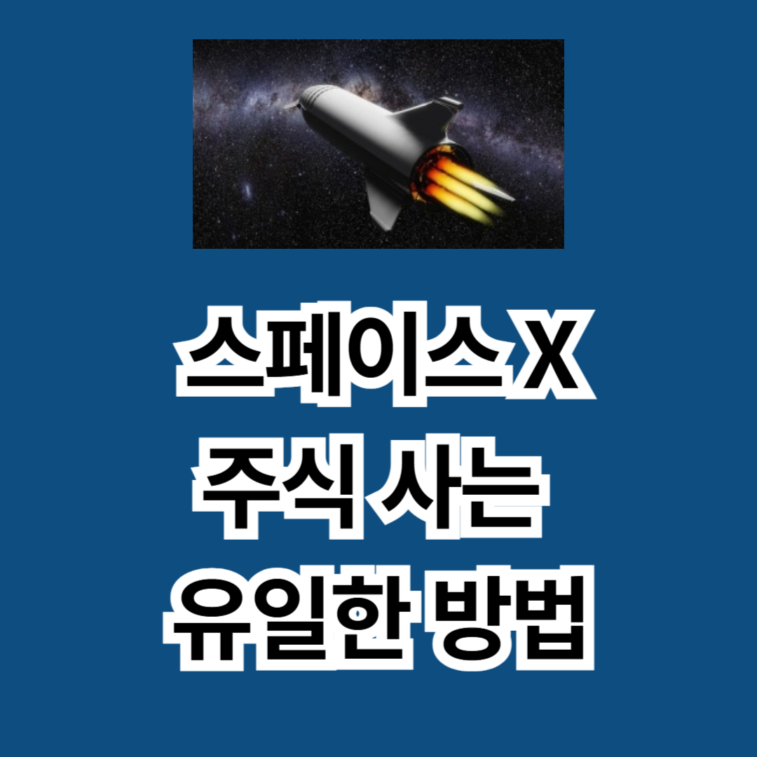 스페이스X 주식에 투자하는 방법-일반 투자자가 살 수 있는 유일한 방법