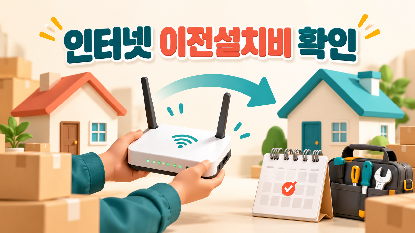 이사할 때 인터넷 공유기 이전설치와 기사 출동비 확인