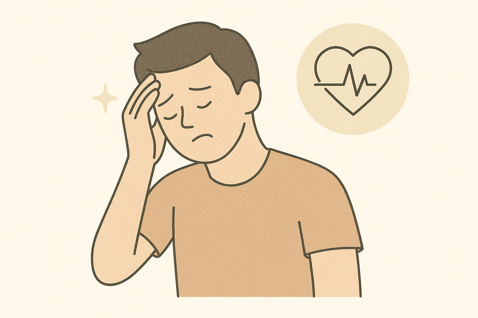 심박수 증가 및 현기증