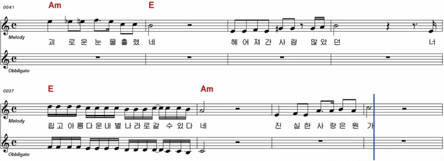 심수봉 백만송이 장미 노래방 악보