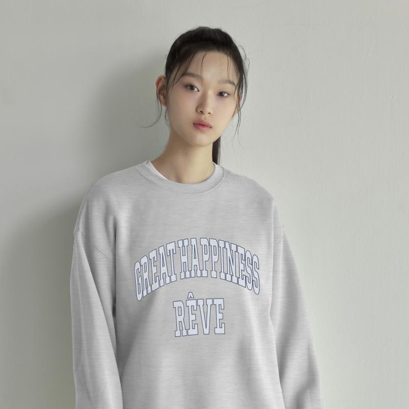 폴햄 여성 플리스 크롭 그래픽 맨투맨 PHD4TR2833