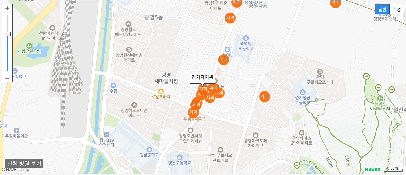 광명시 야간에 진료를 볼 수 있는 치과 진치과의원