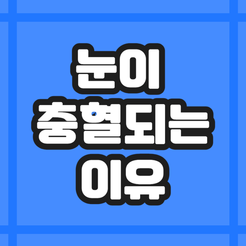 눈이 충혈되는 이유