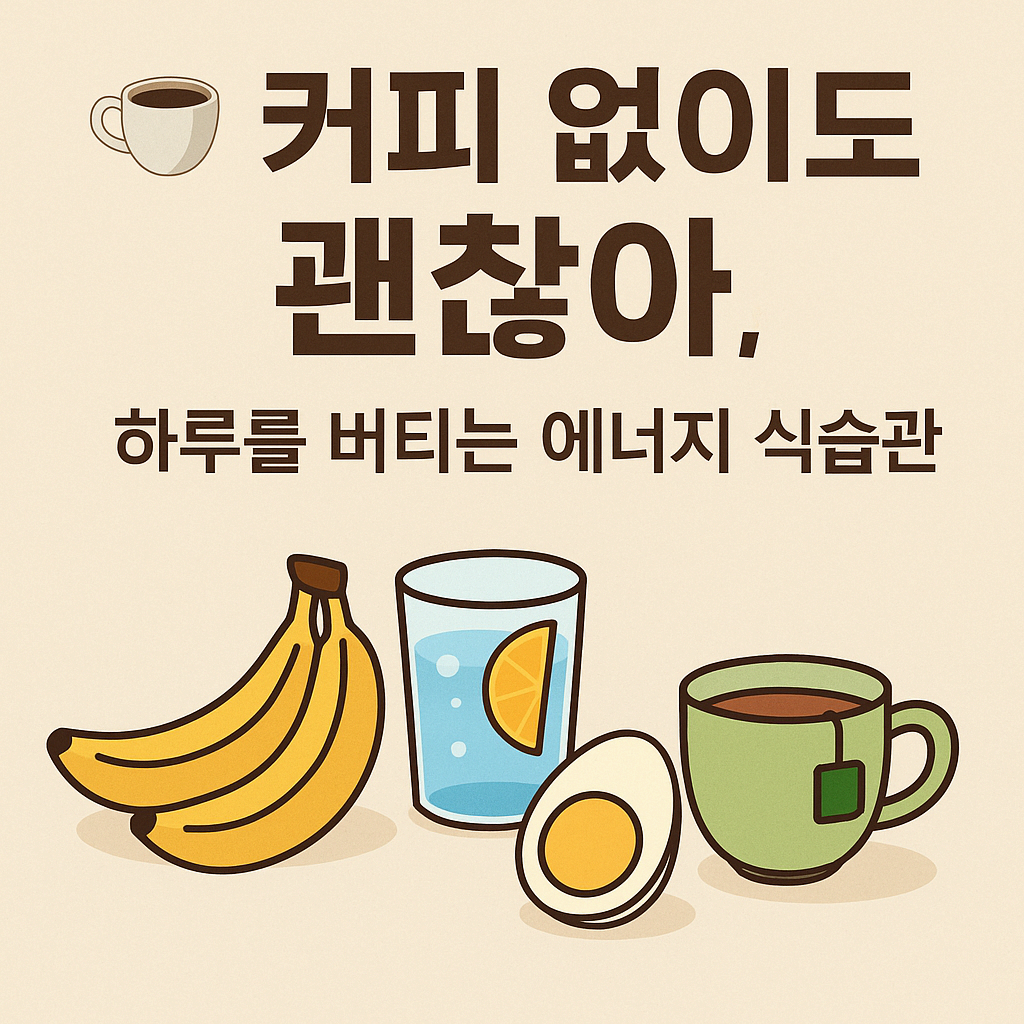 커피 줄이고 에너지 높이는 식습관 총정리! 피로 없이 하루를 버티는 법