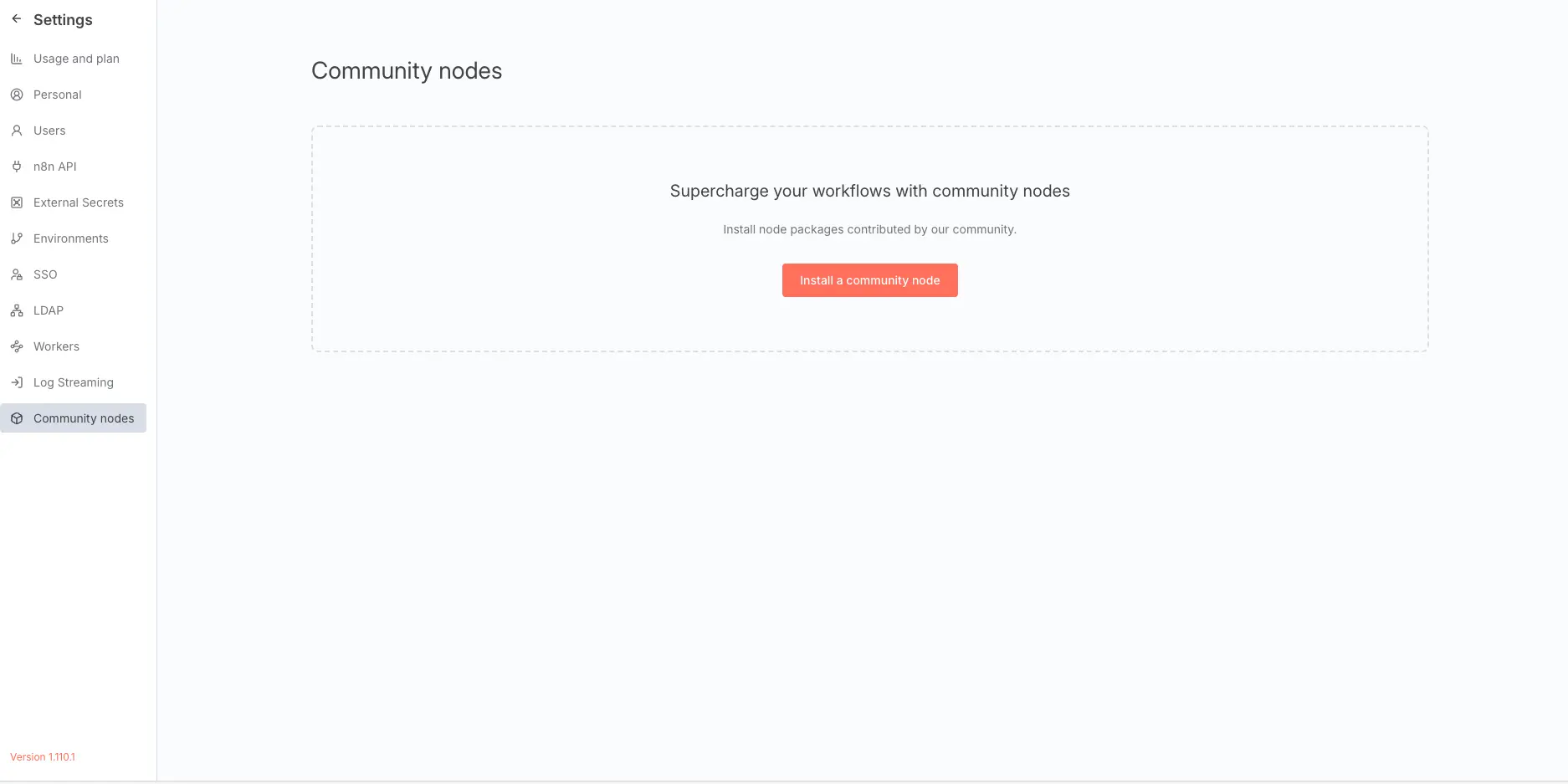 N8N Community Node Install Page
